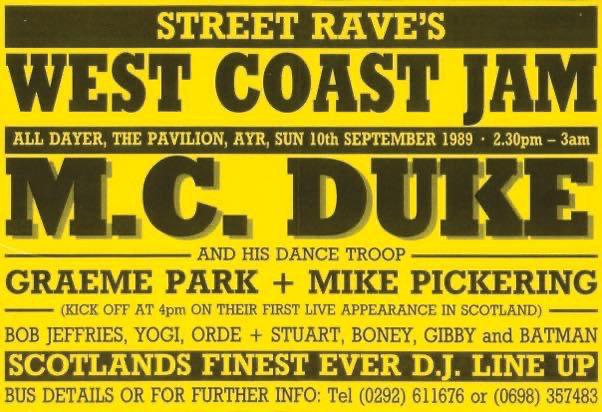 Street Rave West Coast Jam, September 1989